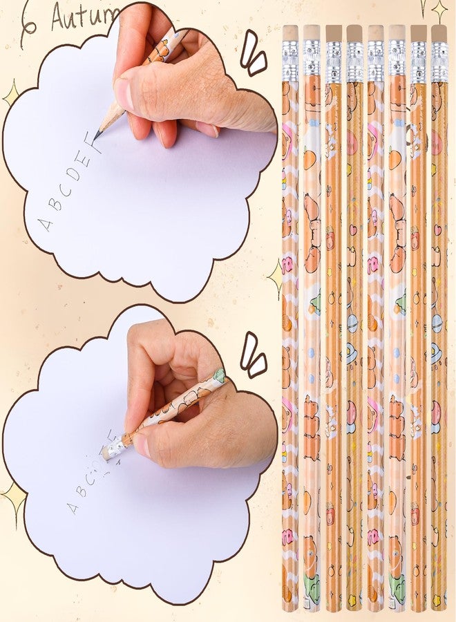 Ulema 100Pcs Cute Capybara Pencils Party Favors Supplies Return Gifts Kawaii Birthday Gifts Party Goodie Bag Stuffers Pinata Filler Supplies Classroom Rewards. - Image 4