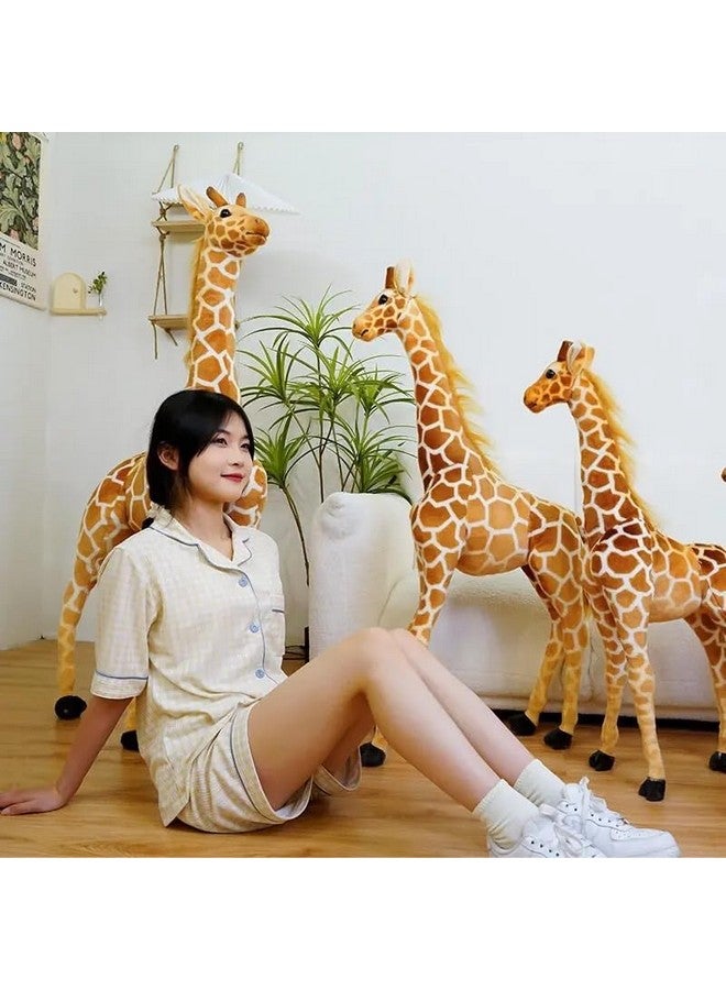 تيكلز لعبة حيوان محشوة ناعمة على شكل زرافة جالسة من Tickles للأطفال الأولاد والبنات كهدية عيد ميلاد (اللون: بني، المقاس: 25 سم) - Image 5