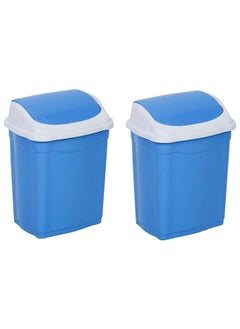 Aristo ARISTO Plastic Swing Lid Garbage Dustbin 16 LTR Combo (Blue & Blue)  - Image 3