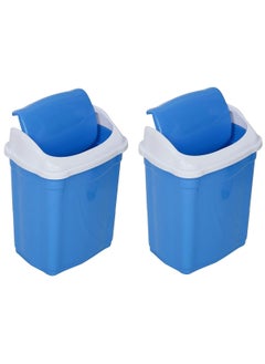 Aristo ARISTO Plastic Swing Lid Garbage Dustbin 16 LTR Combo (Blue & Blue)  - Image 2