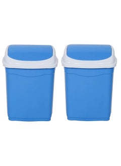 Aristo ARISTO Plastic Swing Lid Garbage Dustbin 16 LTR Combo (Blue & Blue)  - Image 1