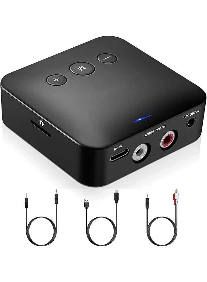 KASTWAVE Bluetooth Transmitter Receiver For Tv Bluetooth Earphone Car Home Stereo System 2-In-1 Wireless Bluetooth Adapter Low Latency Long Range Bluetooth 5.0 Adapter For Tv Audio (Black) - Image 2