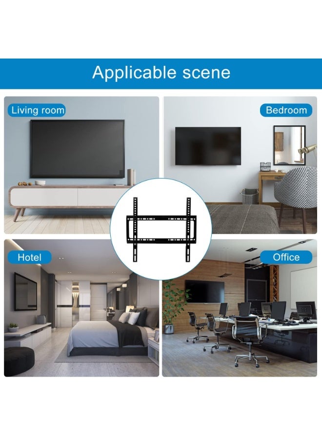 أزتك حامل تلفزيون ثابت على الحائط يناسب شاشات LED وLCD وOLED مقاس 23-70 بوصة، ويتحمل حتى 45 كجم، وبحد أقصى VESA 400x400 (أسود) | AZT-04FL - Image 5