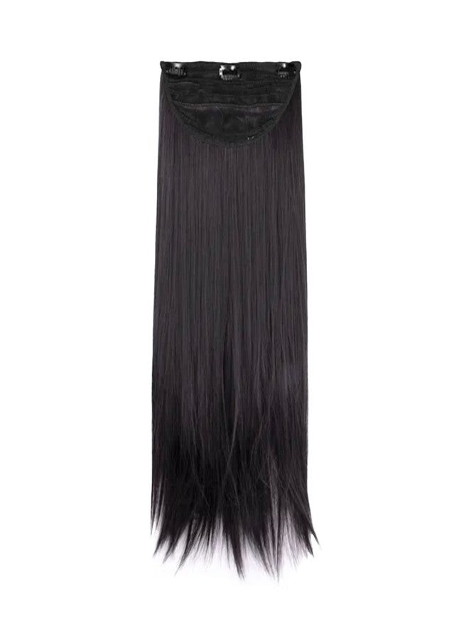 EUPHORIA Streak Clip-in 24" Natural Black Straight Hair Extensions for Women and Girls (1 Piece in Pack) - Image 1