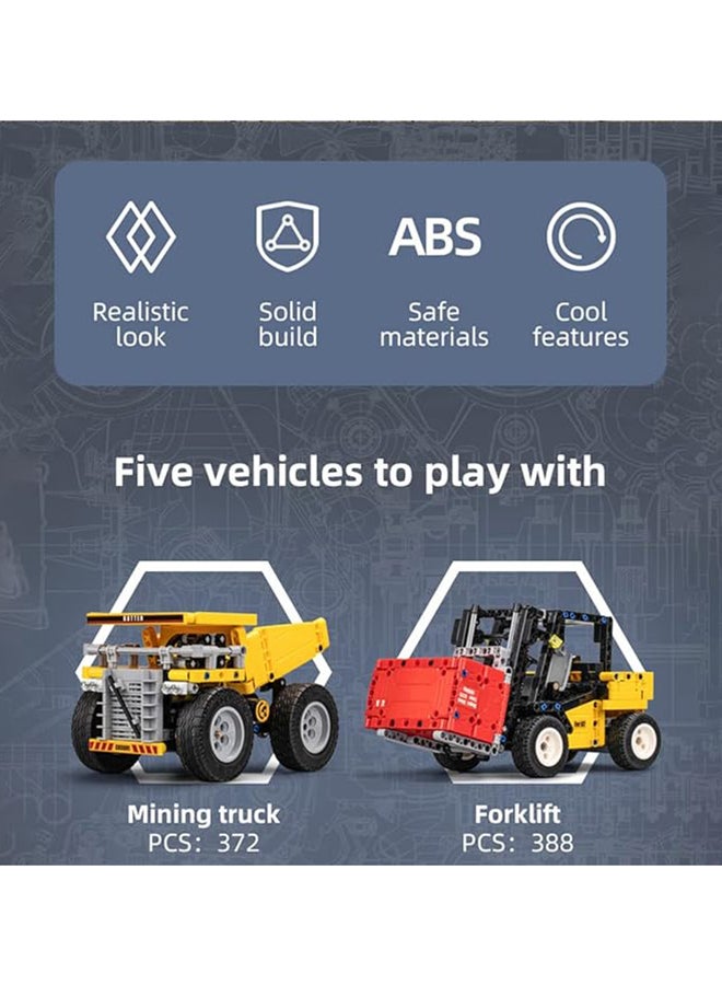 CaDA Car Toy Building Blocks Yellow Forklift C65002W 388pcs for +8 Years old - Image 5