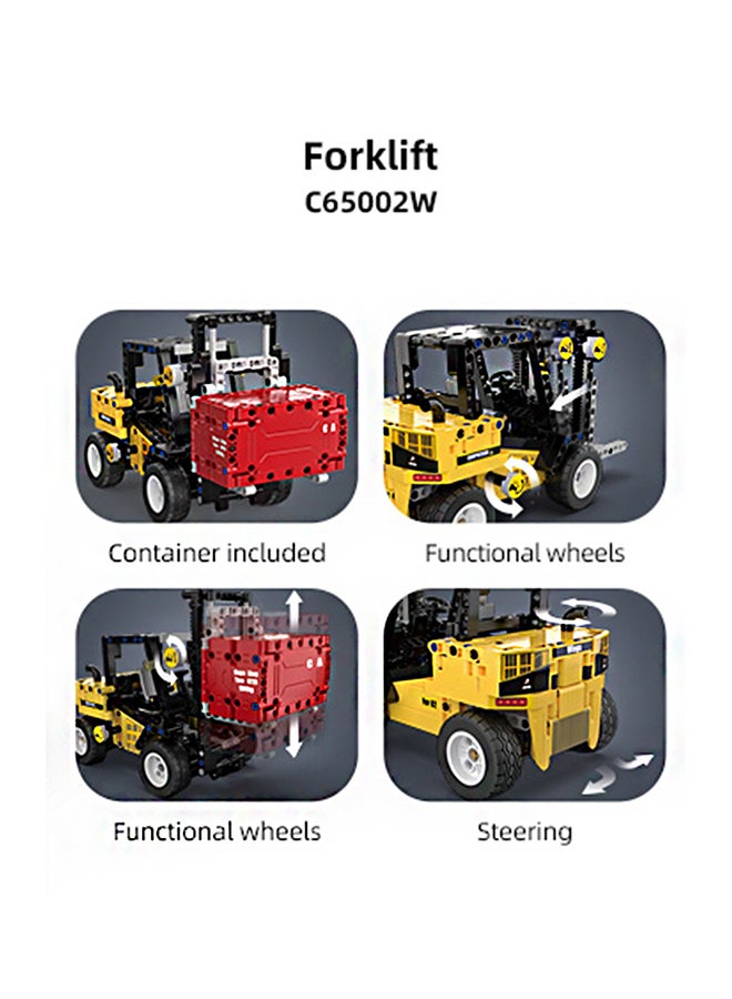 CaDA Car Toy Building Blocks Yellow Forklift C65002W 388pcs for +8 Years old - Image 2