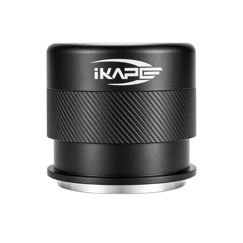 IKAPE Coffee Products 58MM Espresso Tamper Premium Barista Coffee Calibrated Tamper with Spring Loaded 100 Stainless Steel Tamper Compatible with All 58MM Bottomless Portafilter Black