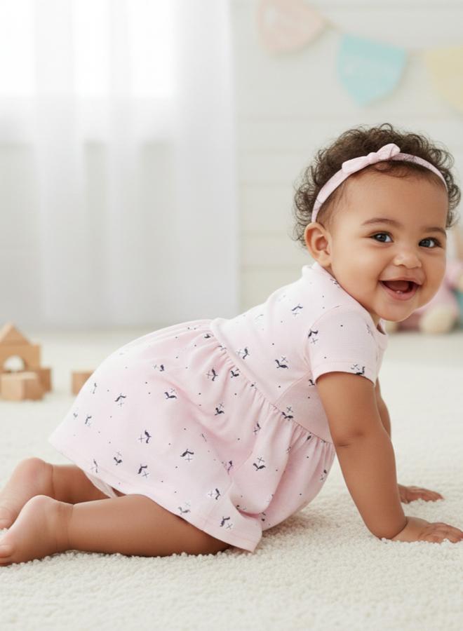 Luna & Lily Baby Girls Cotton Printed Bodysuit - Image 3