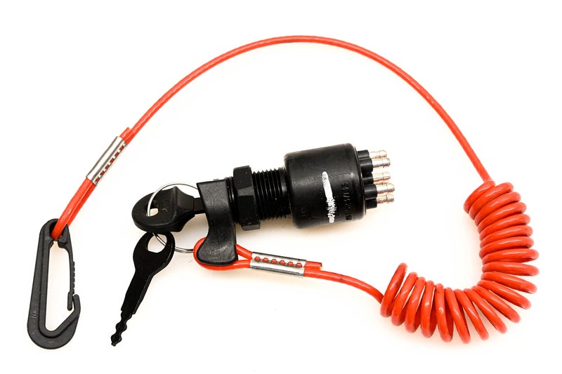 AA Johnson, Evinrude, OMC Ignition Key Switch & Safety Lanyard 5005801, 175974 - Image 5