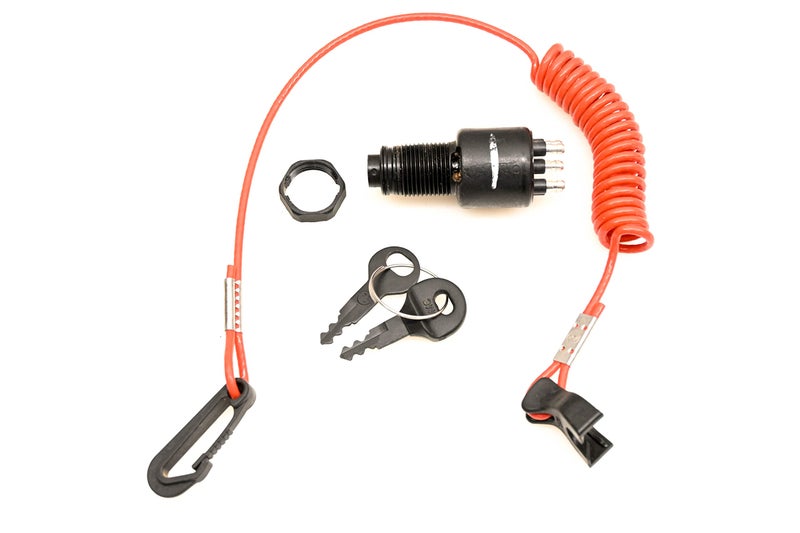 AA Johnson, Evinrude, OMC Ignition Key Switch & Safety Lanyard 5005801, 175974 - Image 3