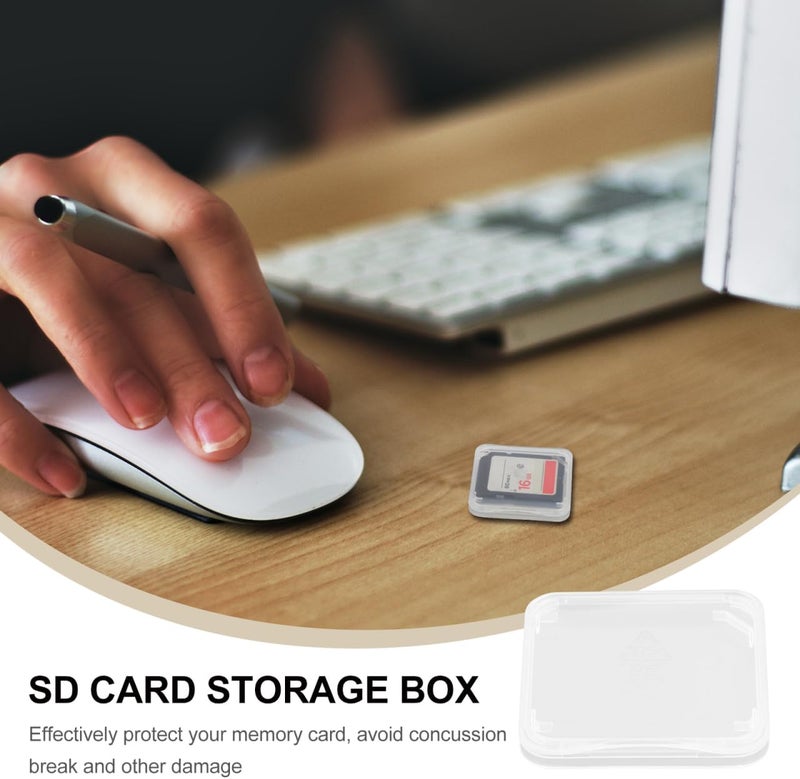 ULTECHNOVO Clear Plastic Memory Card Case Memory Case Holder Compatible with SD Micro T- Flash Card (100pcs) - Image 3