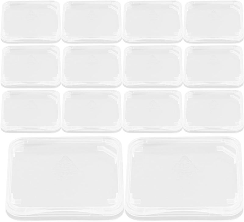 ULTECHNOVO Clear Plastic Memory Card Case Memory Case Holder Compatible with SD Micro T- Flash Card (100pcs) - Image 1