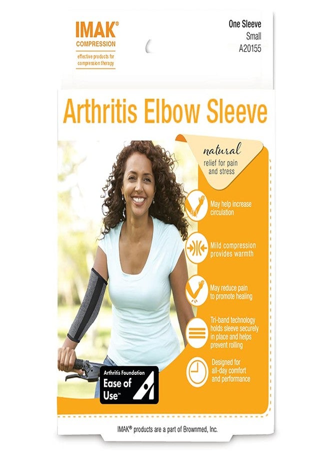 IMAK Compression Arthritis Elbow Sleeve - Elbow Support for Arthritis, Joint Pain & Circulation - Arm Compression Sleeve for Men & Women - Medium - Image 4