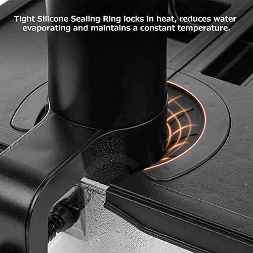Vpcok Direct Sous Vide Container with Lid Double-Door-Opening Design 11.65 QT Sous Vide Pot Slow Cooker Container with Built- in Rack Compatible with Most Immersion Circulators - Image 3