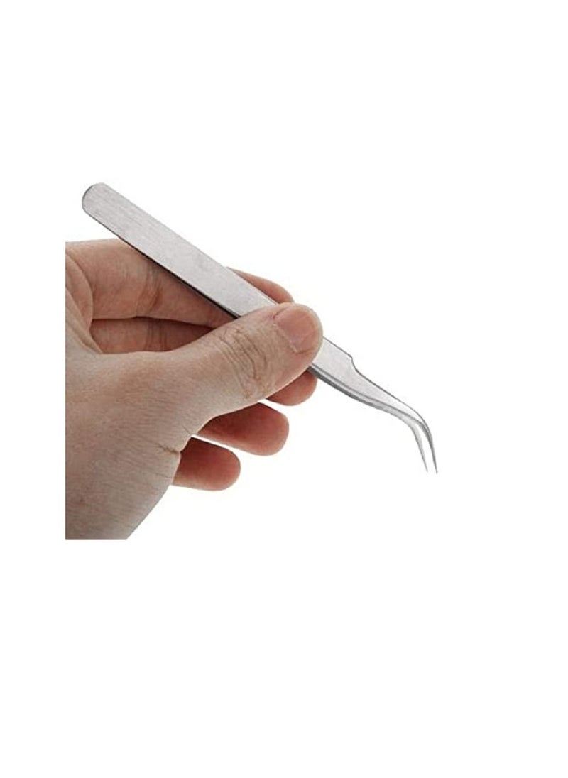 Generic - ملاقط احترافية مضادة للكهرباء الساكنة باللون الفضي - Image 1