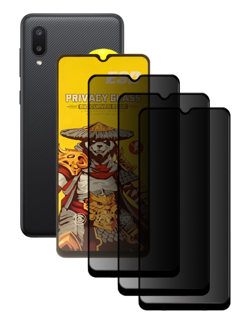 ESD 3 Pieces Tempered Dustproof Glass Screen Protector Compatible For Samsung Galaxy A02 - Image 1