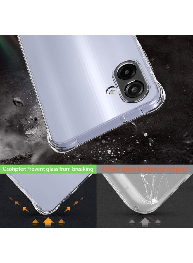 SanHu for Samsung Galaxy A07 2-In-1 Thin Soft Case Cover, Anti Drop Protection, Anti Fingerprint, Durable, Easy To Clean And Install, Frosted Protective Case+Transparent Four Corner Anti Drop Protective Case - Image 3