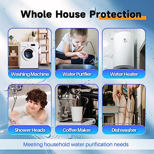 Pure Plus PUREPLUS 1-Stage Whole House Water Filter, with Iron Manganese Reducing Water Filter, 10"x4.5" Cartridge Universal Housing, Pre-Filtration System for Well Water, 1" NPT Port, Pressure Release - Image 2