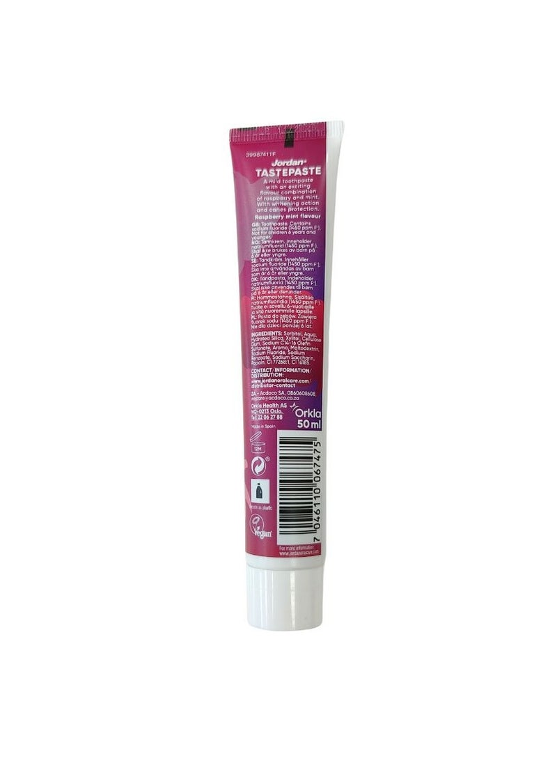 Jordan Jordan Tastepaste Raspberry Mint Toothpaste 50ml - Image 3