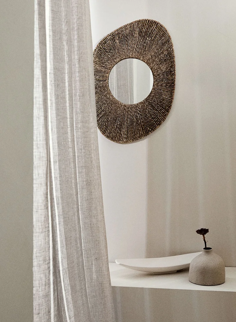 H&M Large Seagrass-Framed Mirror