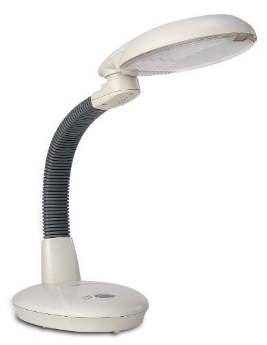 SPT EasyEye Energy Saving Oval Shaped Desk Lamp with Ionzier, Gray - Image 1