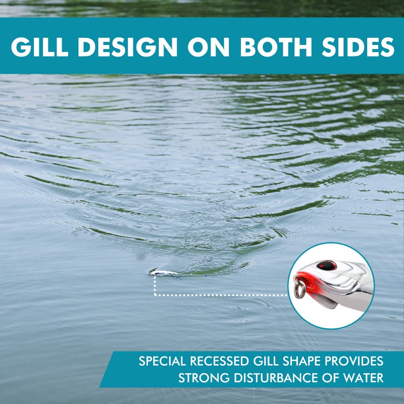 TRUSCEND طُعوم صيد القلم TRUSCEND مع خطافات VMC/BKK، 2 في 1 قلم طافٍ، طُعوم طافٍ، مشي الكلب للمياه العذبة والمالحة، طُعوم صيد علوية طويلة المدى أو طُعوم قلم غارقة من نوع كويك - Image 5