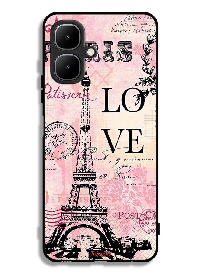 Tolwak Infinix Smart 10 Protective Case Cover Paris Love