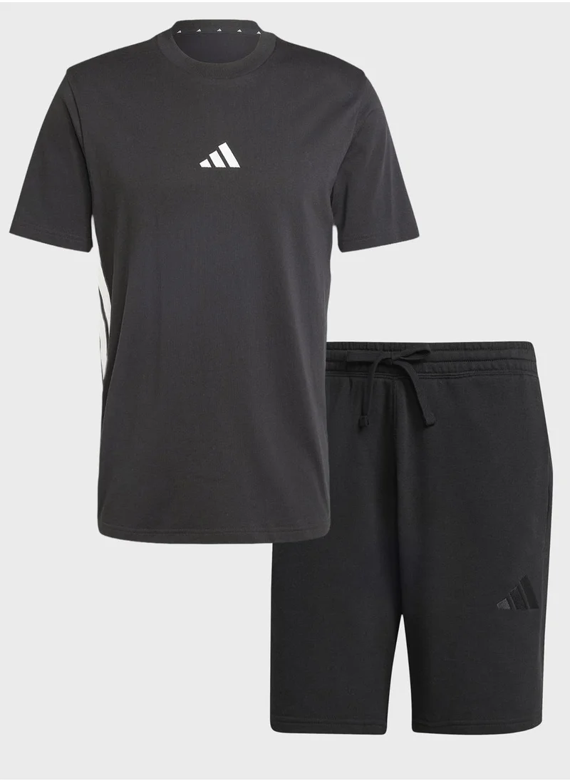 Adidas adidas tshirt & shorts combo