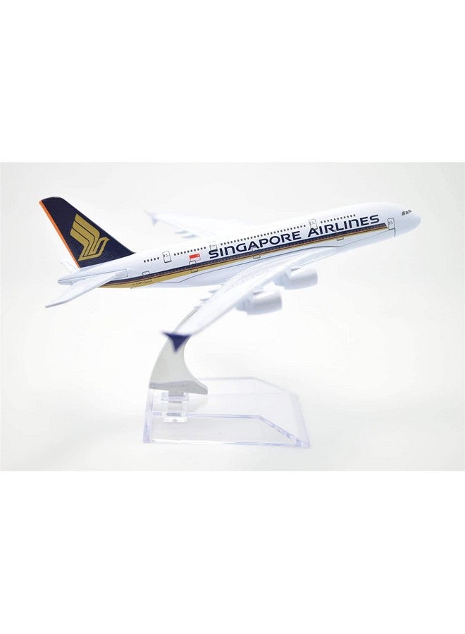Toytle Diecast Alloy Metal Singapore Airlines/Airways Airbus A380 16 cm Aircraft Aeroplane Model (Multicolour) - Image 2