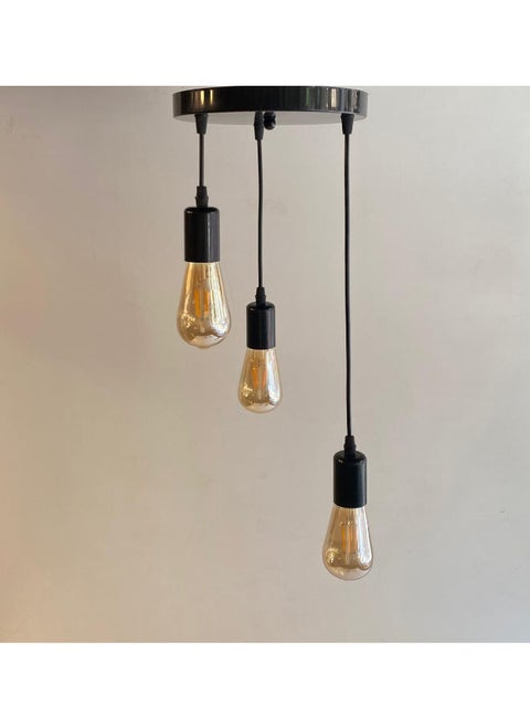 Three-piece pendant with a distinctive and elegant shape without lamps