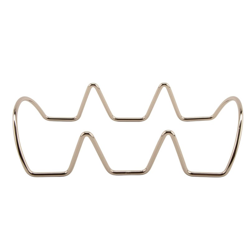 Get G.E.T. 4-81833 Taco Holder for Three Tacos, Stainless Steel - Image 1