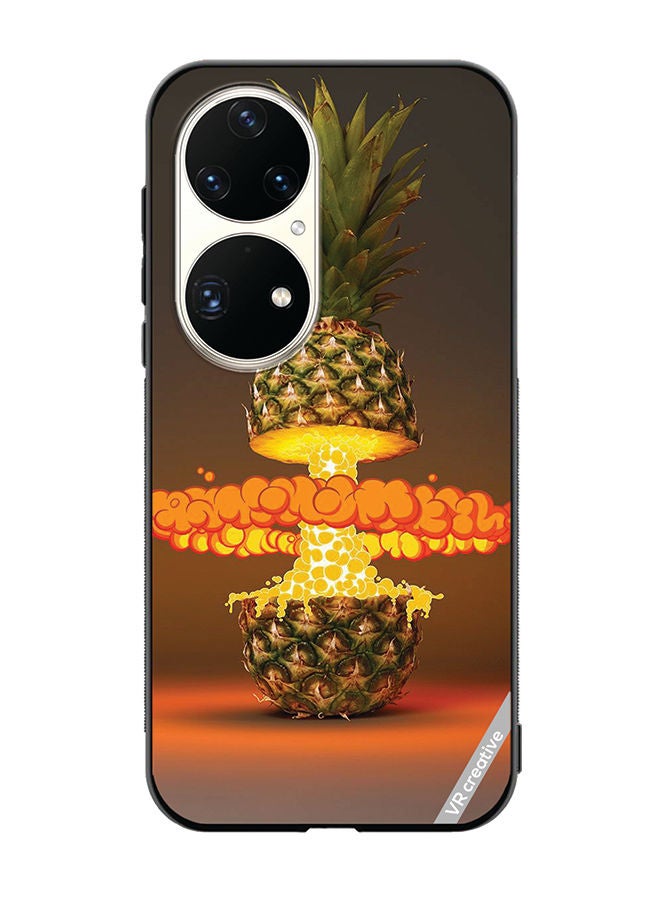 VR CREATIVE Protective Case Cover For Huawei P50 Pro Fire Pineapple Design Multicolour - Image 1