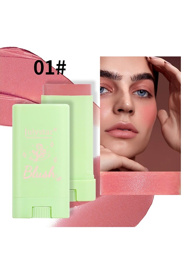 چولي ستار أحمر الخدود - مكياج أحمر الخدود المقاوم للماء ، أحمر الخدود 3 في 1 طويل الأمد وصبغة الشفاه وعصا مكياج ظلال العيون ، مكياج أحمر الخدود الكريمي لجميع ألوان البشرة #01 - Image 2