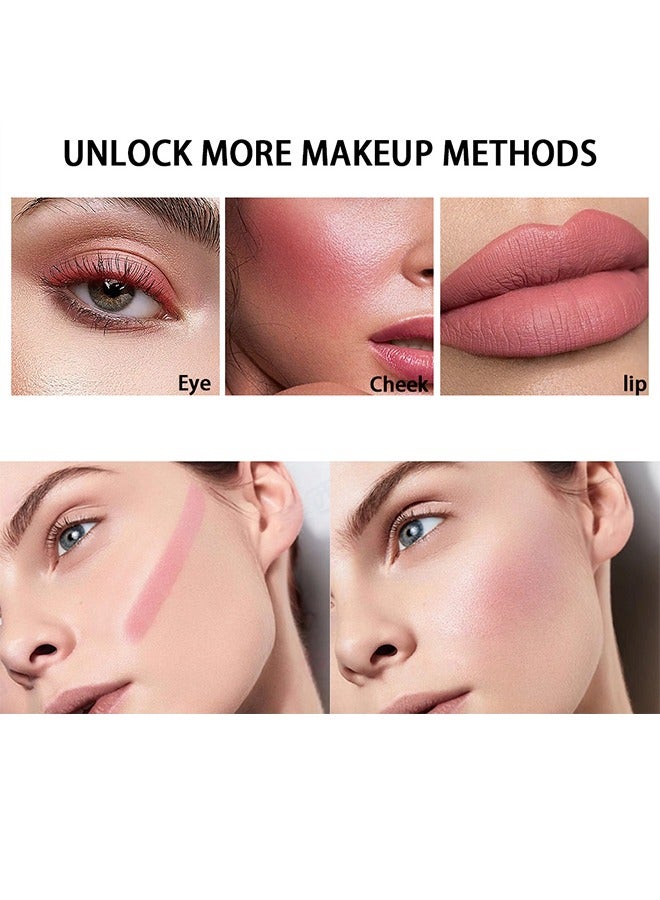 چولي ستار أحمر الخدود - مكياج أحمر الخدود المقاوم للماء ، أحمر الخدود 3 في 1 طويل الأمد وصبغة الشفاه وعصا مكياج ظلال العيون ، مكياج أحمر الخدود الكريمي لجميع ألوان البشرة #01 - Image 3