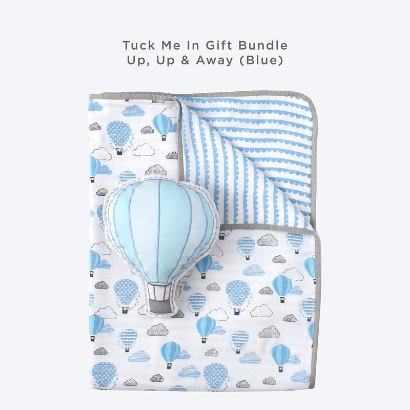 Masilo Up Up & Away Tuck Me in Gift Bundle (Blue) (Small Blanket (0-1 Years), Blue) - Image 2