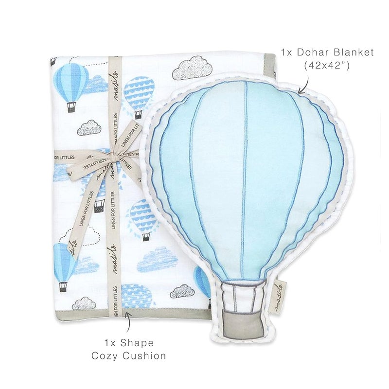 Masilo Up Up & Away Tuck Me in Gift Bundle (Blue) (Small Blanket (0-1 Years), Blue) - Image 4