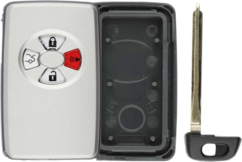 KeylessOption Keyless Remote Smart Car Key Fob Case Shell Outer Cover Button Pad Housing For HYQ14AAF