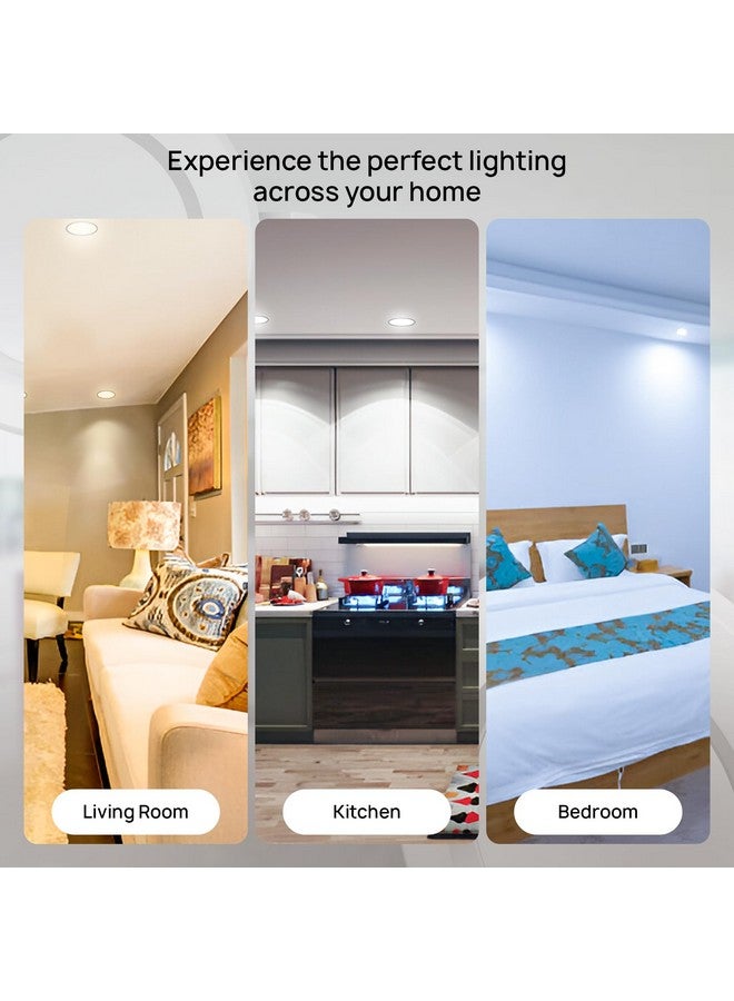 wipro Polycarbonate Alpha 10W Round Downlight Junction Box | Cool Day White (6500K) | Glare-Free Design | Recessed Down Light For False Ceiling | Cutout - 3 Inch | Pack Of 10 - Image 5