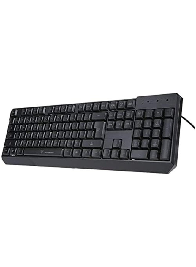 K70L Keyboard 7 Colorful LED Backlit Wired Desktop Keyboards Water Resistant USB Gaming Computer Keyboard - Image 4
