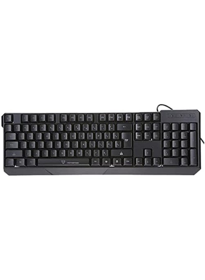 K70L Keyboard 7 Colorful LED Backlit Wired Desktop Keyboards Water Resistant USB Gaming Computer Keyboard - Image 5