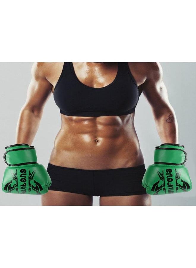 Thoraya 1 Pair Boxing Gloves Sanda Boxglove Kenpo Training Practicing Equipments for Adult Childrengreen  - Image 2