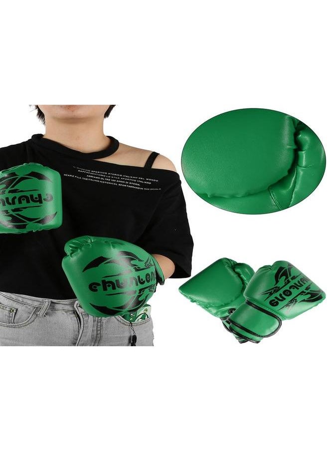 Thoraya 1 Pair Boxing Gloves Sanda Boxglove Kenpo Training Practicing Equipments for Adult Childrengreen  - Image 4