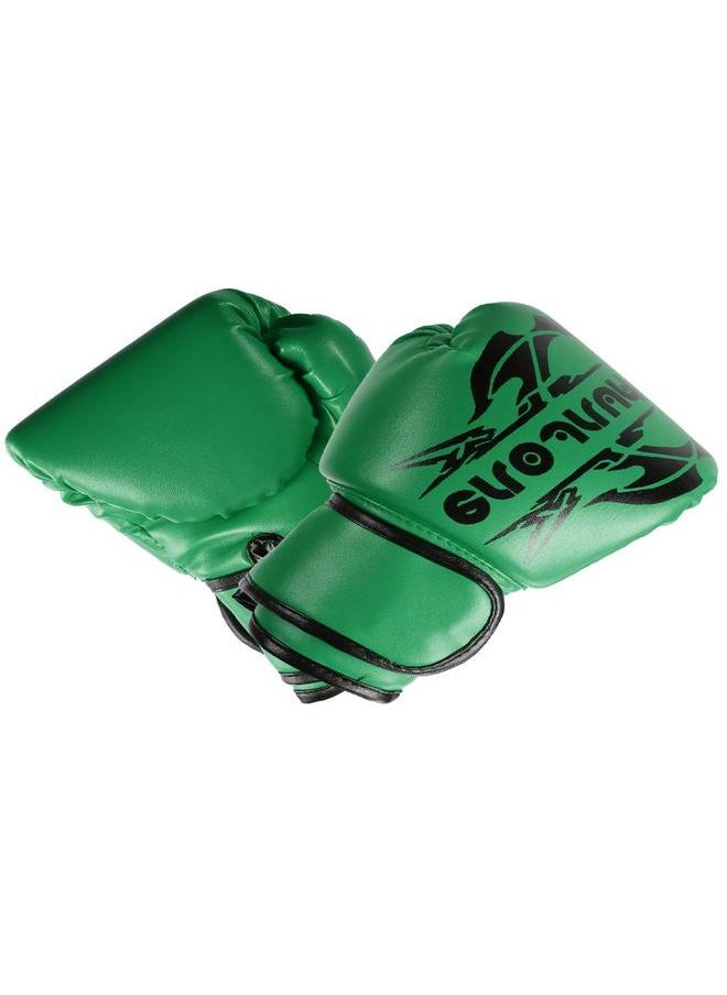 Thoraya 1 Pair Boxing Gloves Sanda Boxglove Kenpo Training Practicing Equipments for Adult Childrengreen  - Image 1