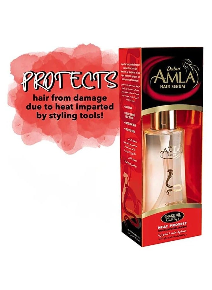 Dabur Amla Snake Oil Heat Protect From Blow drying & Ironing Hair - 50 ml - Image 2
