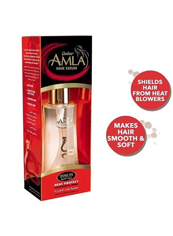 Dabur Amla Snake Oil Heat Protect From Blow drying & Ironing Hair - 50 ml - Image 4
