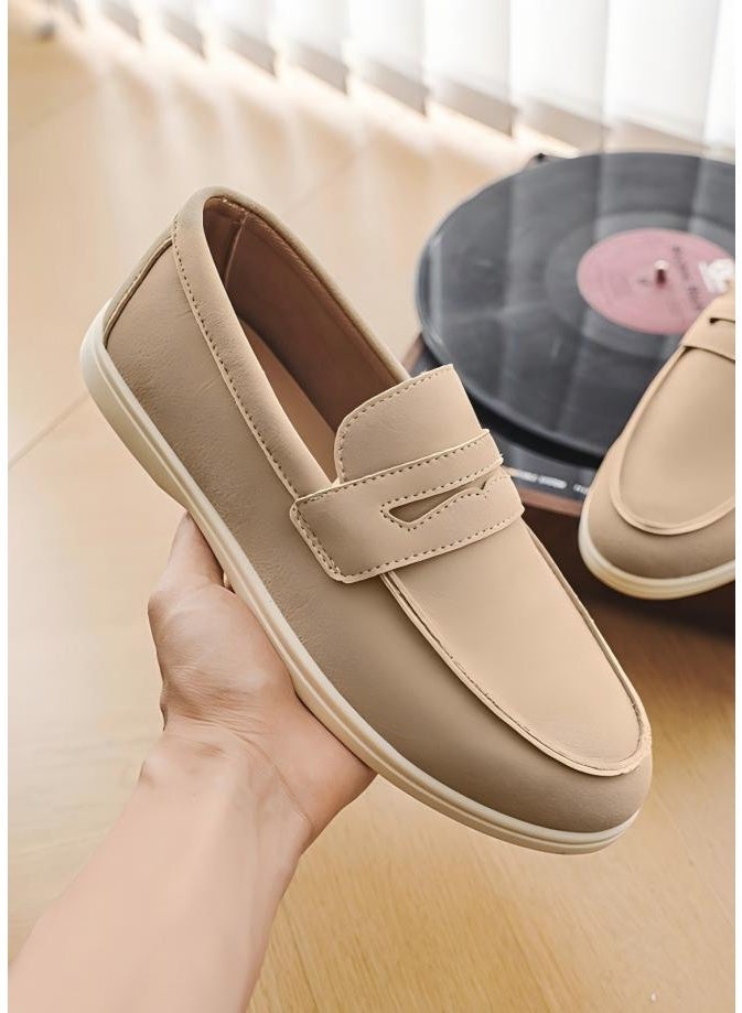 BERRYWELL Men's Italian Loafer  slip on Oxford Casual Formal Corporate Glossy Shoes Boat rporate Glossy Without lace  Boat Brown - Image 2