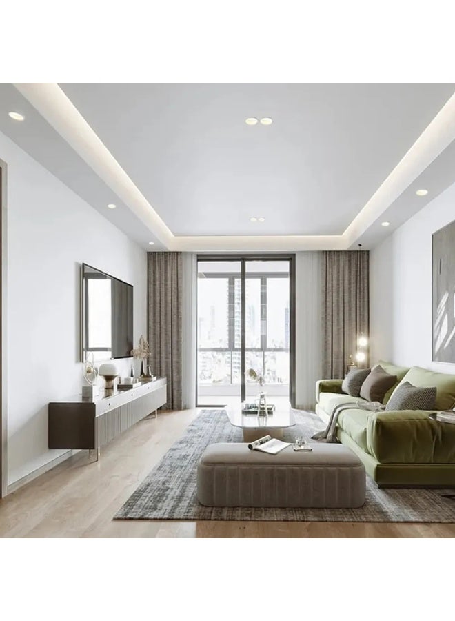 م.م.ذ  دحاولا صخشلا ةكرش اهمزاولو ةرانلا  تادعم ةراجتل زنيل دنآ وتلب سبوت لايت سقفي LED COB من PLATO بقدرة 10 واط (عبوة قطعتين) | متحرك | هيكل أسود وذهبي | إضاءة دافئة 3000 كلفن - Image 4