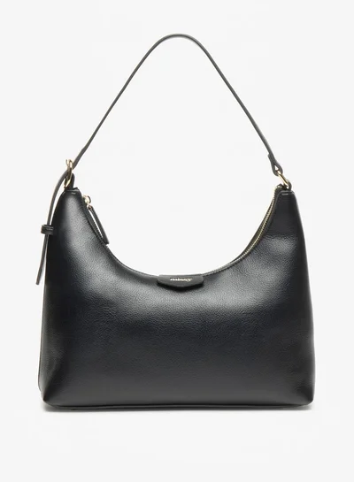 MISSY Missy Logo Embossed Shoulder Bag with Zip Closure