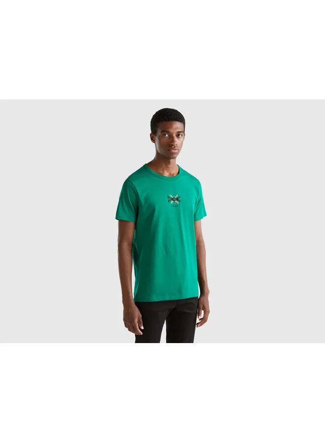 UNITED COLORS OF BENETTON  T-Shirt In Organic Cotton With Logo Print  | Best Price UAE