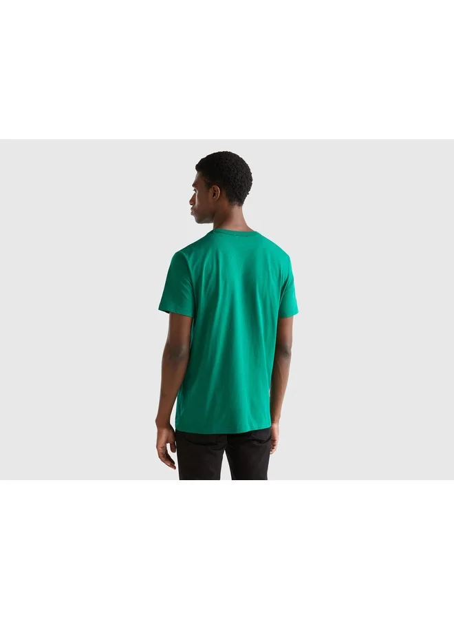 UNITED COLORS OF BENETTON  T-Shirt In Organic Cotton With Logo Print  | Best Price UAE